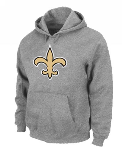 NFL Men's Nike New Orleans Saints Logo Pullover Hoodie - Grey